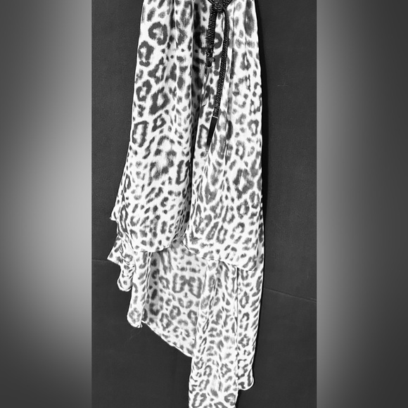 Guess leopard print dress sheer with black under slip, gorgeous. - Picture 3 of 6